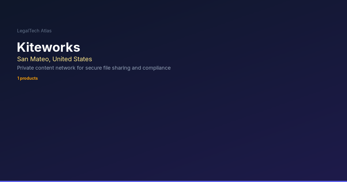 Kiteworks Icon Library Kiteworks — LegalTech Atlas