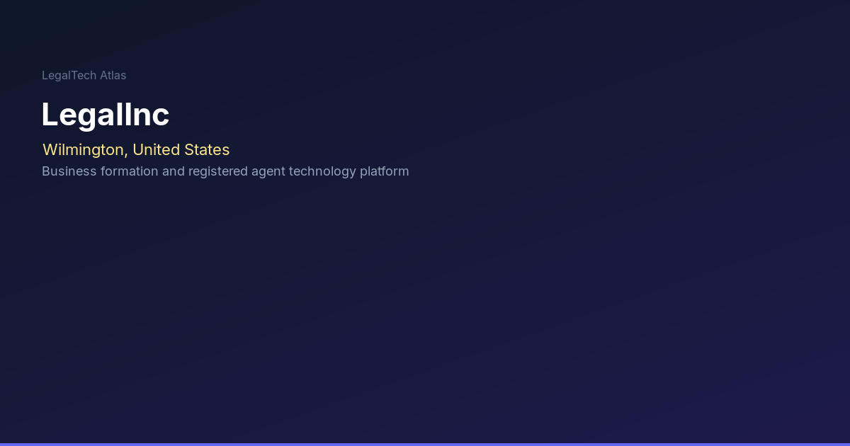 LegalInc — LegalTech Atlas