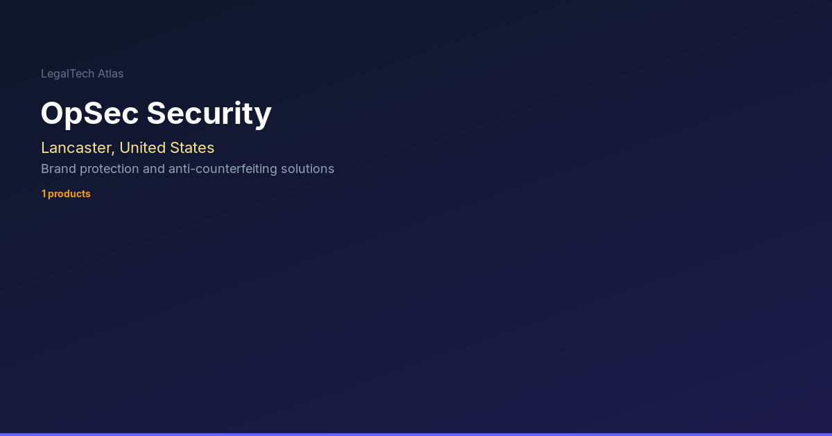 OpSec Security — LegalTech Atlas