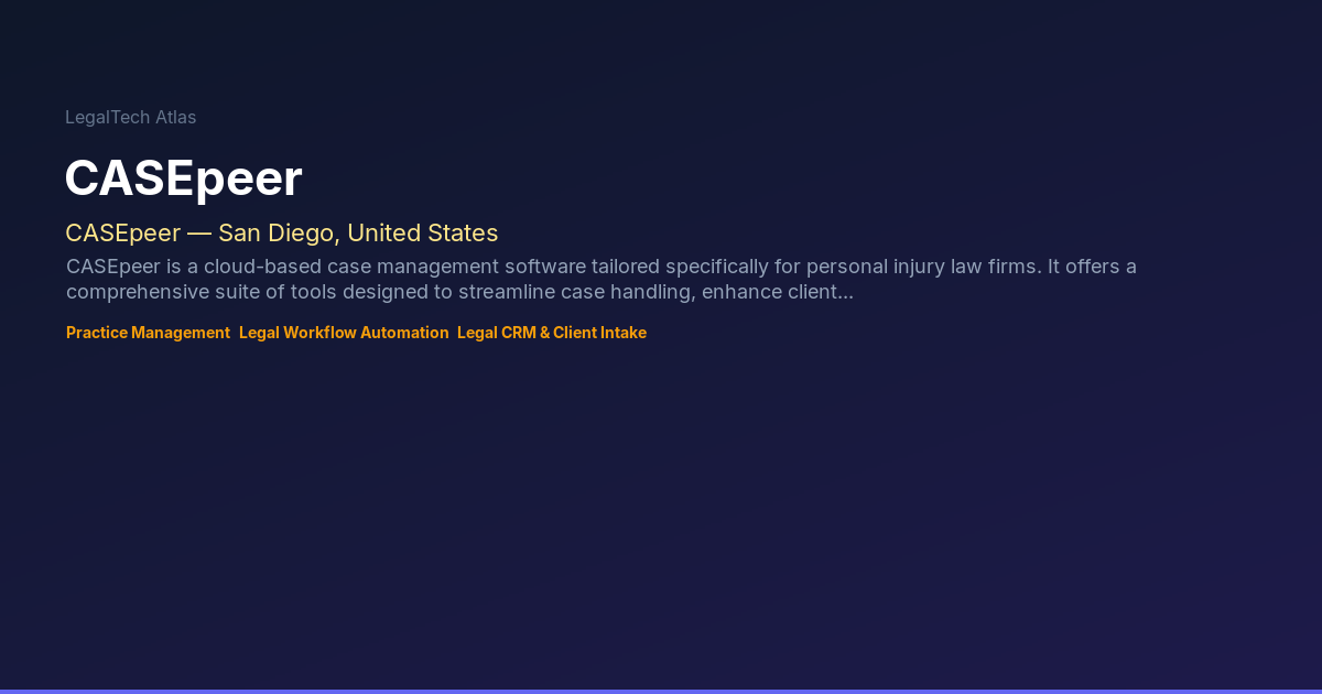 CASEpeer — LegalTech Atlas