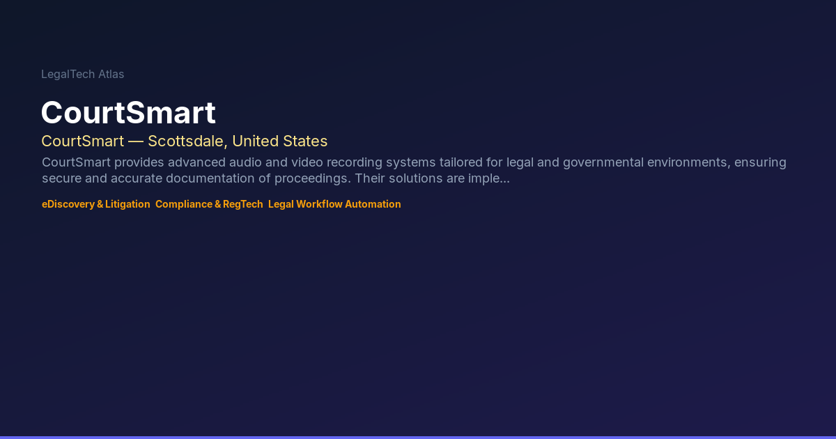 CourtSmart — LegalTech Atlas